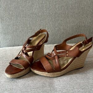 Women’s Brown Wedge Style Heels - Size 10